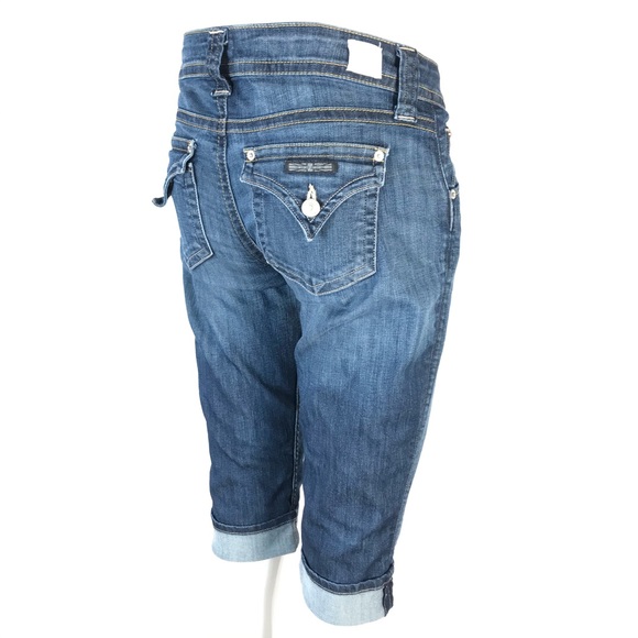 Hudson Malibu Cap Denim Cuffed Shorts - Picture 4 of 14